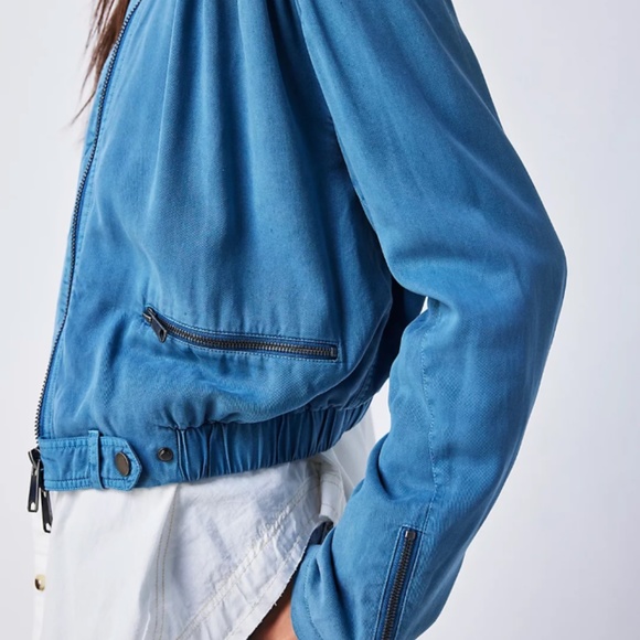 Free People Lightweight Knock Out Siren lightweight Bomber Jacket - Picture 4 of 13